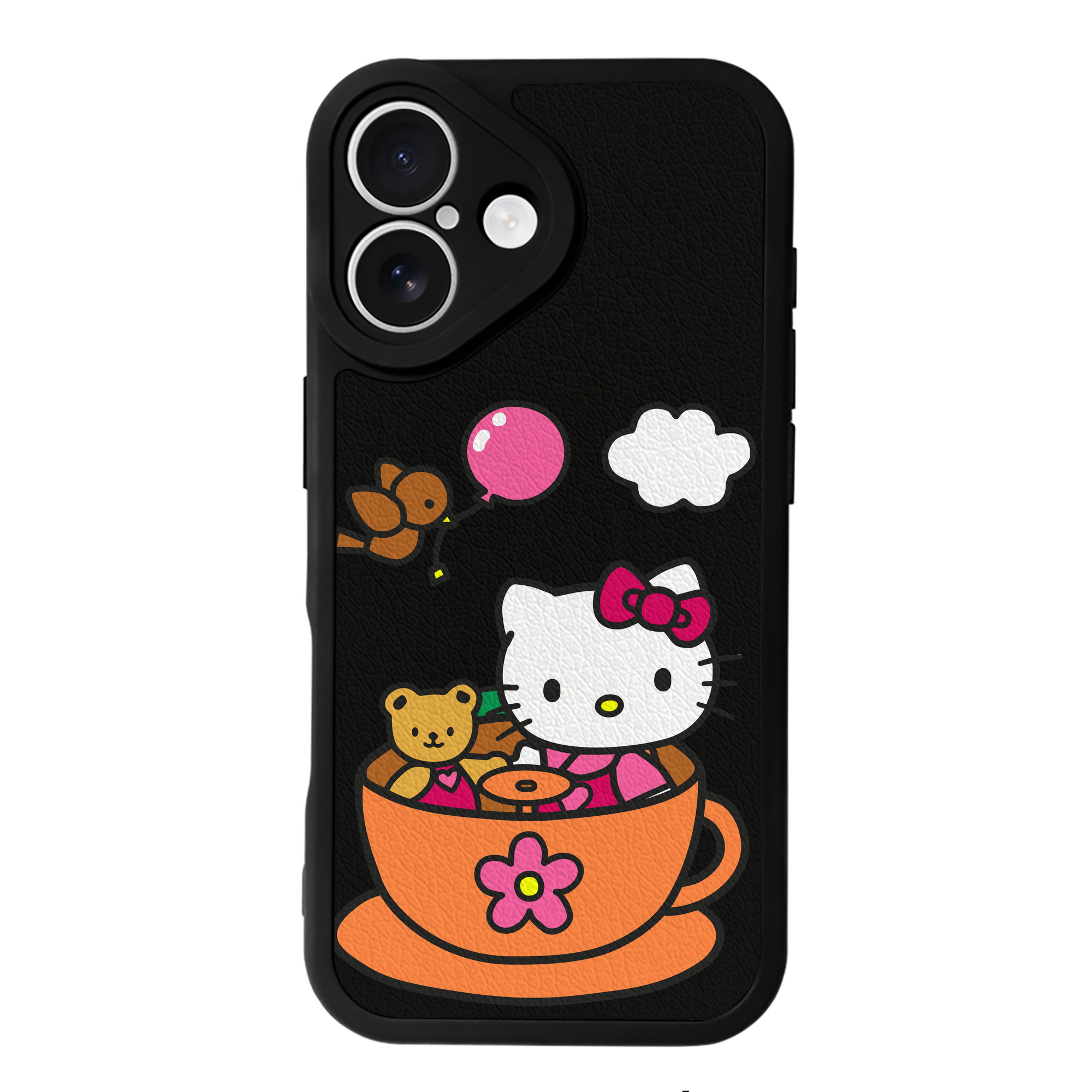 （画像用） Hello Kitty ハローキティ 【iPhone 16シリーズ対応】シリコンスマホケース（レザー調） 材質：シリコン